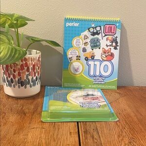 Perler Beads Pattern Pad & Clear Pegboards Bundle